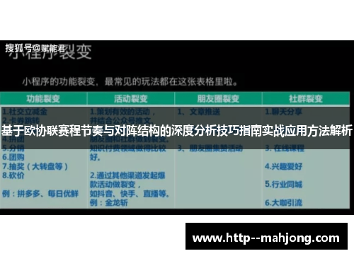 基于欧协联赛程节奏与对阵结构的深度分析技巧指南实战应用方法解析 基于欧协联赛程节奏与对阵结构的深度分析技巧指南实战应用方法解析